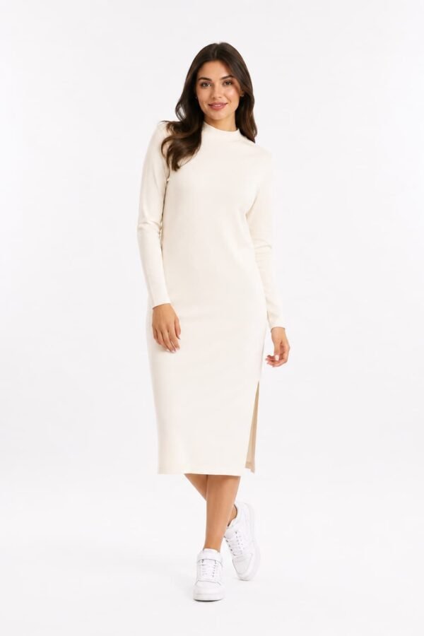 Rochie de damă lungă cu mânecă lungă din bumbac