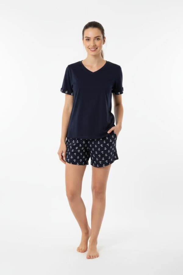 Pijama pentru dame cu imprimeu din bumbac